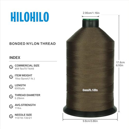 Extra Strong Bonded Nylon Thread #69 Tex70