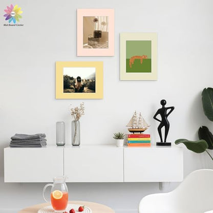 Mat Board Center 25 Pack 11x14 Picture Mat for 8x10 Photo Mixed Color
