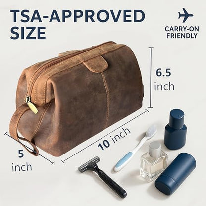 Leather Toiletry Bag for Men