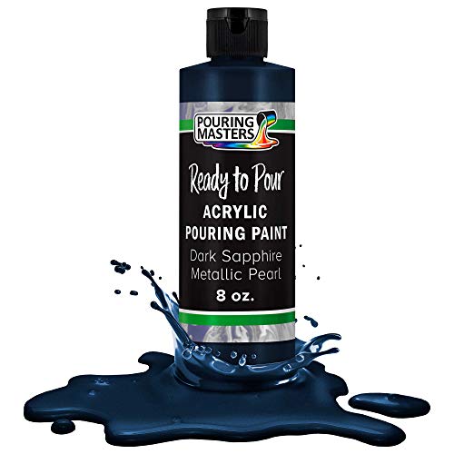 Pouring Masters Dark Sapphire Blue Metallic Pearl Ready to Pour Acrylic Pouring Paint (8 Fl Oz)