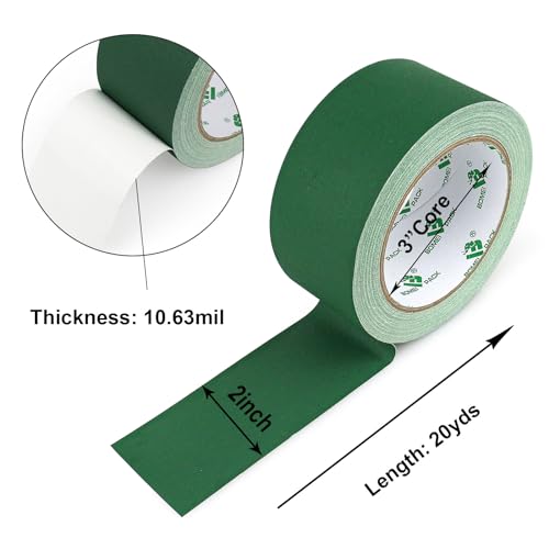 1 Pack Dark Green Gaffer Tape 2inch x 20yds
