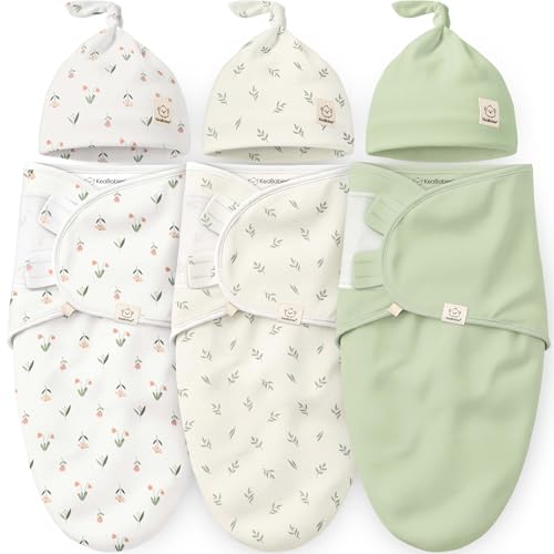 3pk Organic Swaddles for Newborns Girls