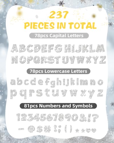 237 Pcs Glitter Bulletin Board Letters