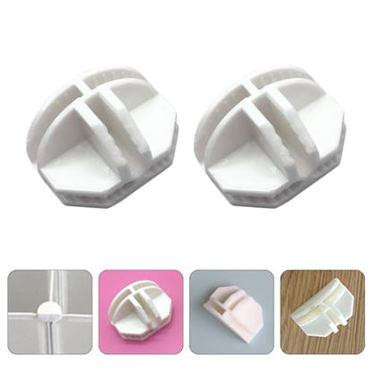 Semi Circle Plastic Cube Connectors 50 Pieces for Modular Wire Storage Organizer Easy Assembly Universal Closet and Shoe Storage Hardware
