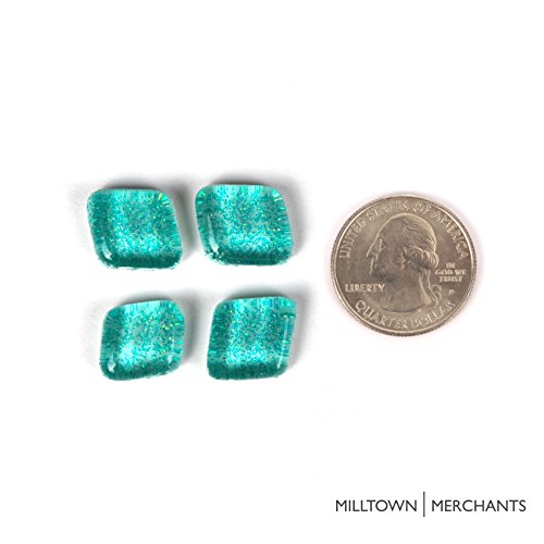 Aqua Blue Glitter Mosaic Tile Pieces