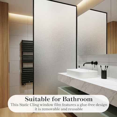 Frosted Glass Window Privacy Film with Tools (6.44 Sq Ft)