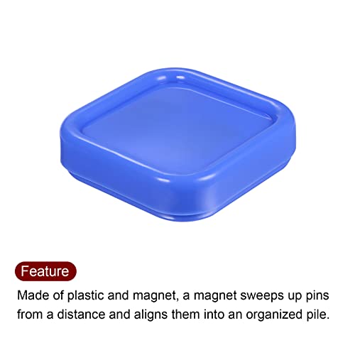 Magnetic Pin Cushion Square Sewing Pin Holder Blue
