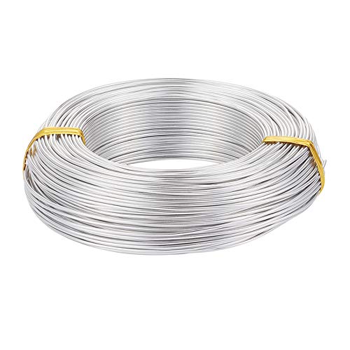 328 Feet 15 Gauge Aluminum Wire Silver Bendable Metal Craft Wire for Beading Jewelry Craft Making