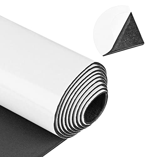 Neoprene Sponge Rubber Foam Sheets with Adhesive Backing (5 Sq Ft)