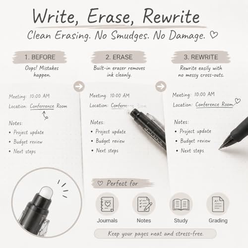 Erasable Gel Pens (24 Count)