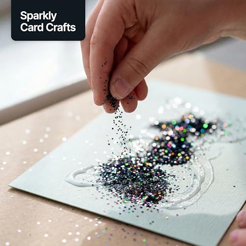 Craft Glitter Black Holographic 100g Extra Chunky Glitter (3.5 Ounce)
