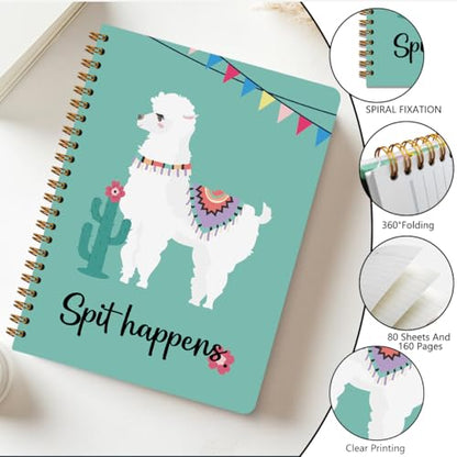 Funny Llama Spiral Notebook 5.8x8.3 Inch