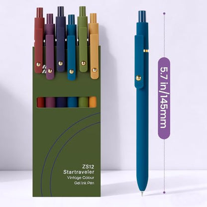 Gel Pens 6pcs 0.7mm Fine Point Black Ink Quick Dry Pens (6 Count)