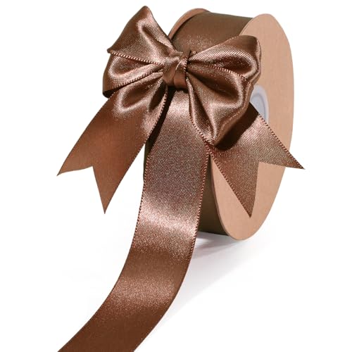 Brown Satin Ribbon 1 inch x 50 Yards
