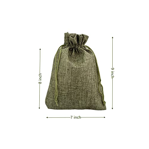 Pack of 25 Burlap Gift Bags with Drawstring Linen Jewelry Pouches Wedding Hessian Jute Bags for Birthday Jewelry and Treat Pouches Party Wedding Favors Gift Art and DIY Craft (25 Count)
