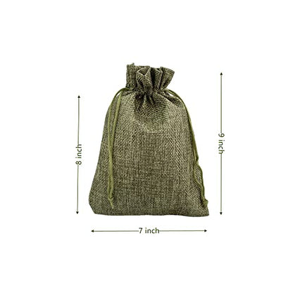Pack of 25 Burlap Gift Bags with Drawstring Linen Jewelry Pouches Wedding Hessian Jute Bags for Birthday Jewelry and Treat Pouches Party Wedding Favors Gift Art and DIY Craft (25 Count)