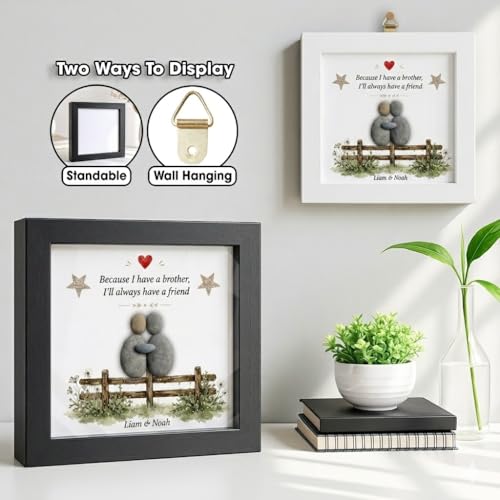 Personalized Brothers Pebble Art Frame