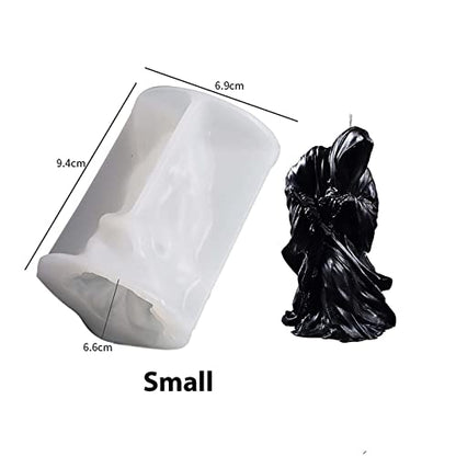 4 Inch Shadow Man Candle Skull Head Resin Mold