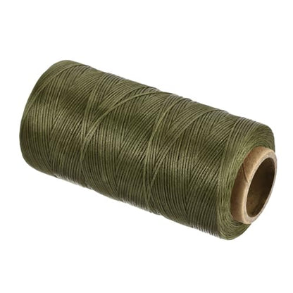 Waxed Thread 284 Yard 0.8mm 150D Flat Wax Thread Polyester Waxed String for Leather Sewing Hand Weaving Book Binding Home Decoration
