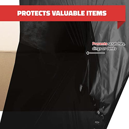 40 Pack Stretch Wrap 18 Inch 80 Gauge Shrink Wrap Black (1100 Sq Ft)
