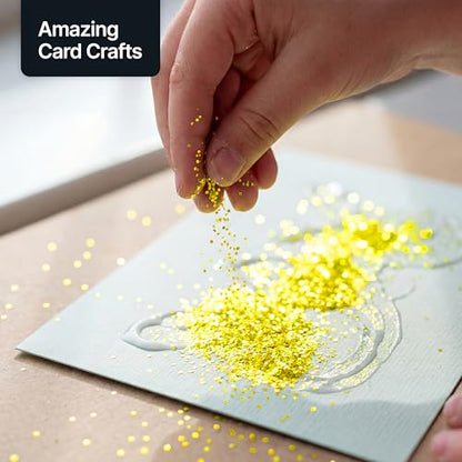 Craft Glitter Shaker Fluorescent Yellow 110g Super Chunky (3.9 Ounce)