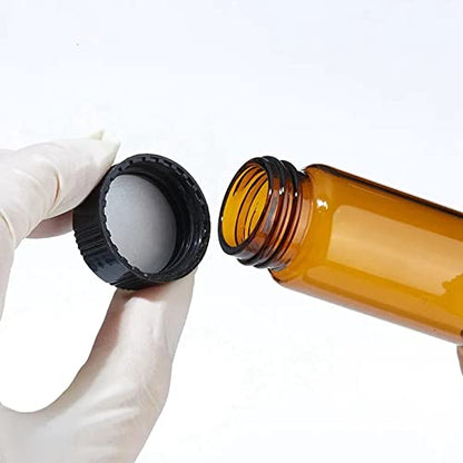 30ml Amber Small Glass Vials 30pcs with Screw Caps (30 Count)