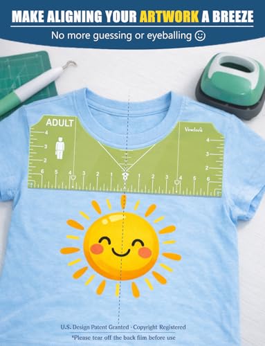T Shirt Ruler Set for Cricut Vinyl and Shirt Placement Guide