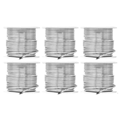 12 Gauge Silver Tone Combo Anodized Aluminum Craft Wire (276 Foot)