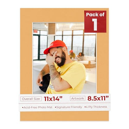 11x14 Mat Bevel Cut for 8.5x11 Photos