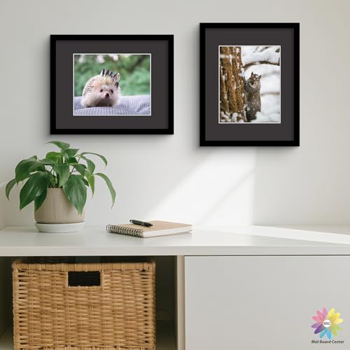 Mat Board Center 50 Pack 11x14 Picture Mat for 8x10 Photo Black