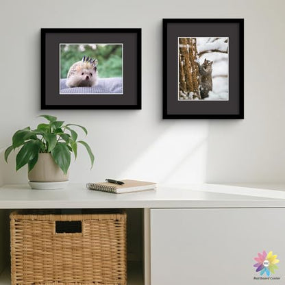 Mat Board Center 50 Pack 11x14 Picture Mat for 8x10 Photo Black