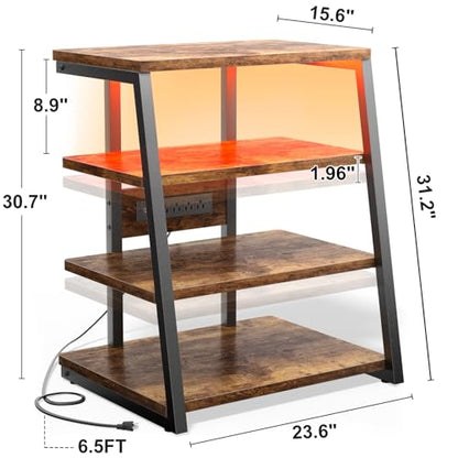 AV Media Stand with Outlets