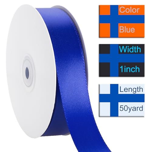 1 Inch Blue Ribbon 50Yards