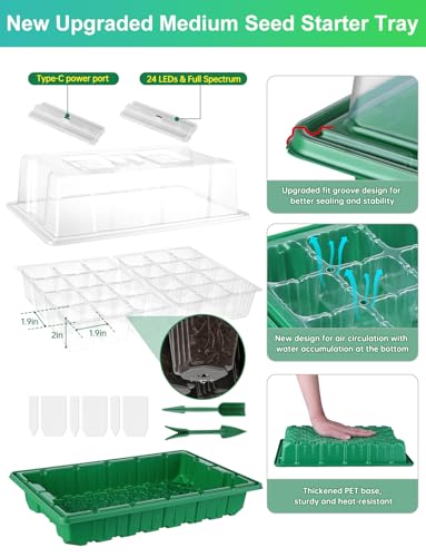 Large Seed Starter Trays with Heat Mat