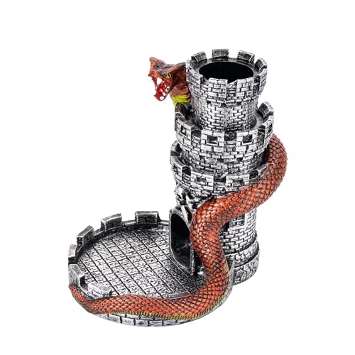 Castle DND Dice Tower Grey D&D Dice Rolling Tower for RPG Board Game (13.7 Ounce)