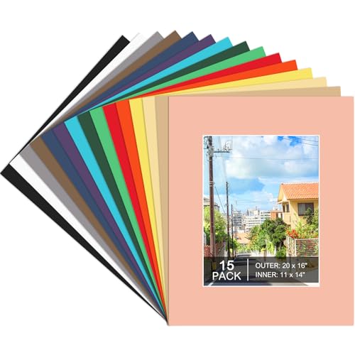 15 Pack 20x16 Picture Mats for 11x14 Photos