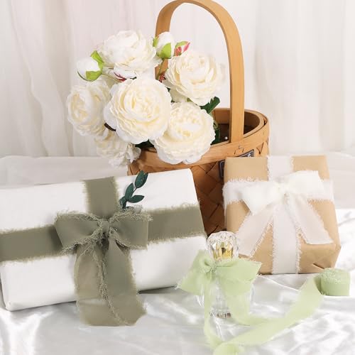 4 Rolls Silk Chiffon Ribbon (66 Foot)