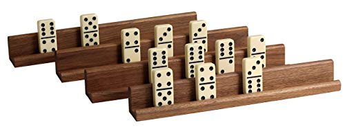 Easy View Domino Racks for Maximum Visibility and Ease in organizing Your Hand. Solid American Black Walnut
