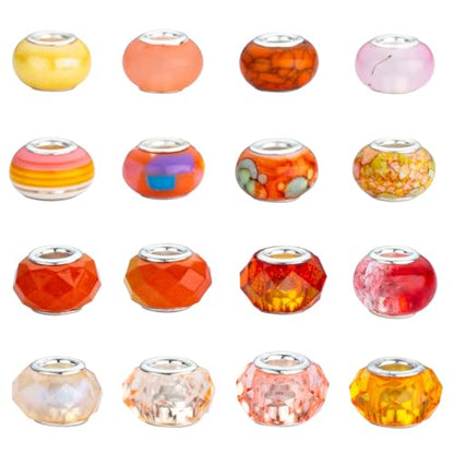 Orange Mix Large Hole Beads (100 Count)