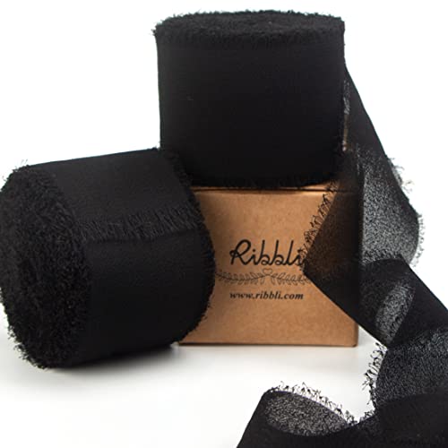 Black Chiffon Ribbon 1 (60 Foot)