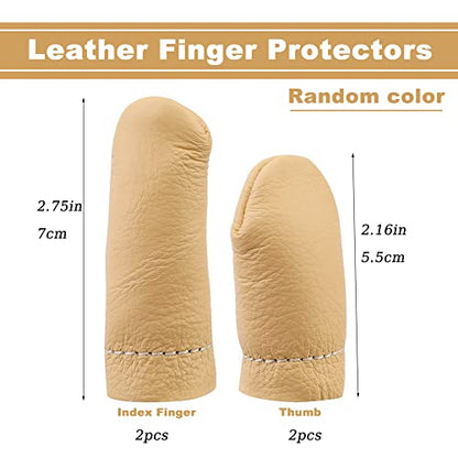2 Pairs Leather Finger Protector Leather Thimble