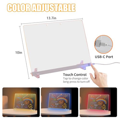 LED Doodle Glow Note Board 13.7"X10"