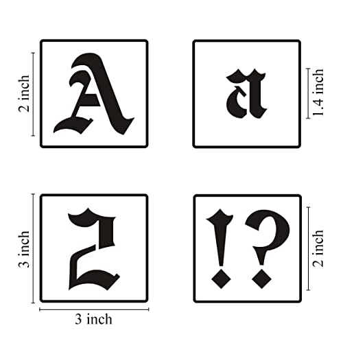 2 Inch Alphabet Letter Stencils for Painting (70 Count)