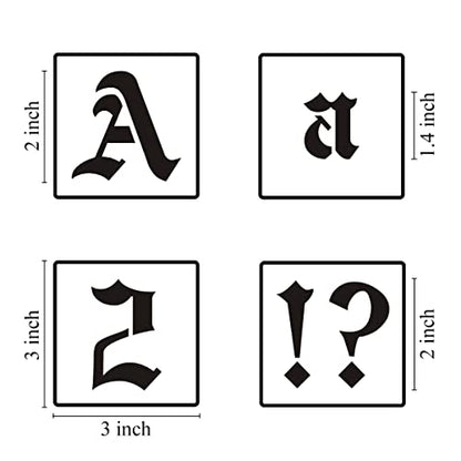 2 Inch Alphabet Letter Stencils for Painting (70 Count)