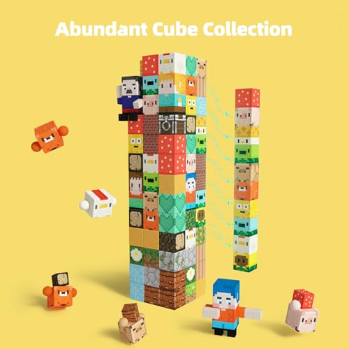 Large Size Magnetic Blocks Farm Toys for Toddlers (100 Count)