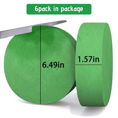 6 Pcs Floral Foam Round Blocks (6 Count)