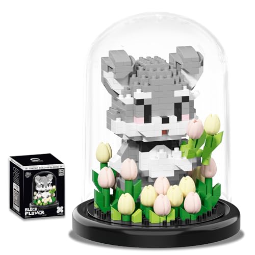 Artificial Flower Animal Toy Building Set for Adults