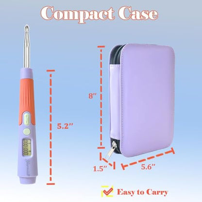 18 Size Digital Counting & Lighted Crochet Hooks Set 2.0mm (18 Count)