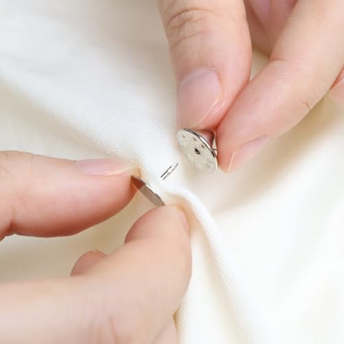 50 Pairs Premium Butterfly Clutch Pin Backs with 8mm Length 10mm Width Blank Pins for DIY Enamel Pins (100 Count)