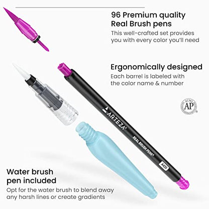 Real Brush Pens (96 Count)